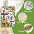 thumbnail image 3 of With God All Things Are Possible Religious Spring Summer Easter Decorative House Flag, Cross Sunflower Garden Yard Outside Decorations, Inspirational Fall Autumn Outdoor Large Home Decor 28x40, 3 of 6