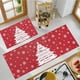 thumbnail image 4 of Juego de Alfombras Navideñas | Felpudos Rojos para Exterior, 2 Piezas, de Poliéster de Pelo Corto | Tapetes para Puerta de Entrada, Porche, Cocina, Sala de Estar y Patio | Tapetes Lavables con Varias, 4 of 6