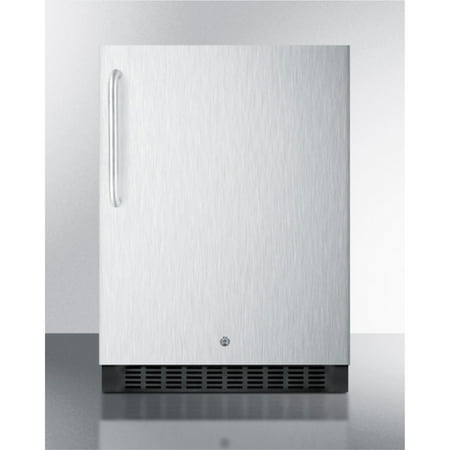 Outdoor all-refrigerator for built-in use  with lock  digital thermostat  towel bar handle  and stainless steel wrapped exterior