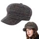 thumbnail image 2 of Boina para mujer, sombrero estilo vendedor de periódicos, gorra de estilo francés, sombreros clásicos de otoño primavera invierno, sombrero octogonal de lana a cuadros gruesos, 2 of 8