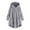 Gray, variant on Women Plus Size Fleece Jackets Winter Button Jackets Plush Hooded Cardigan Wool Coat