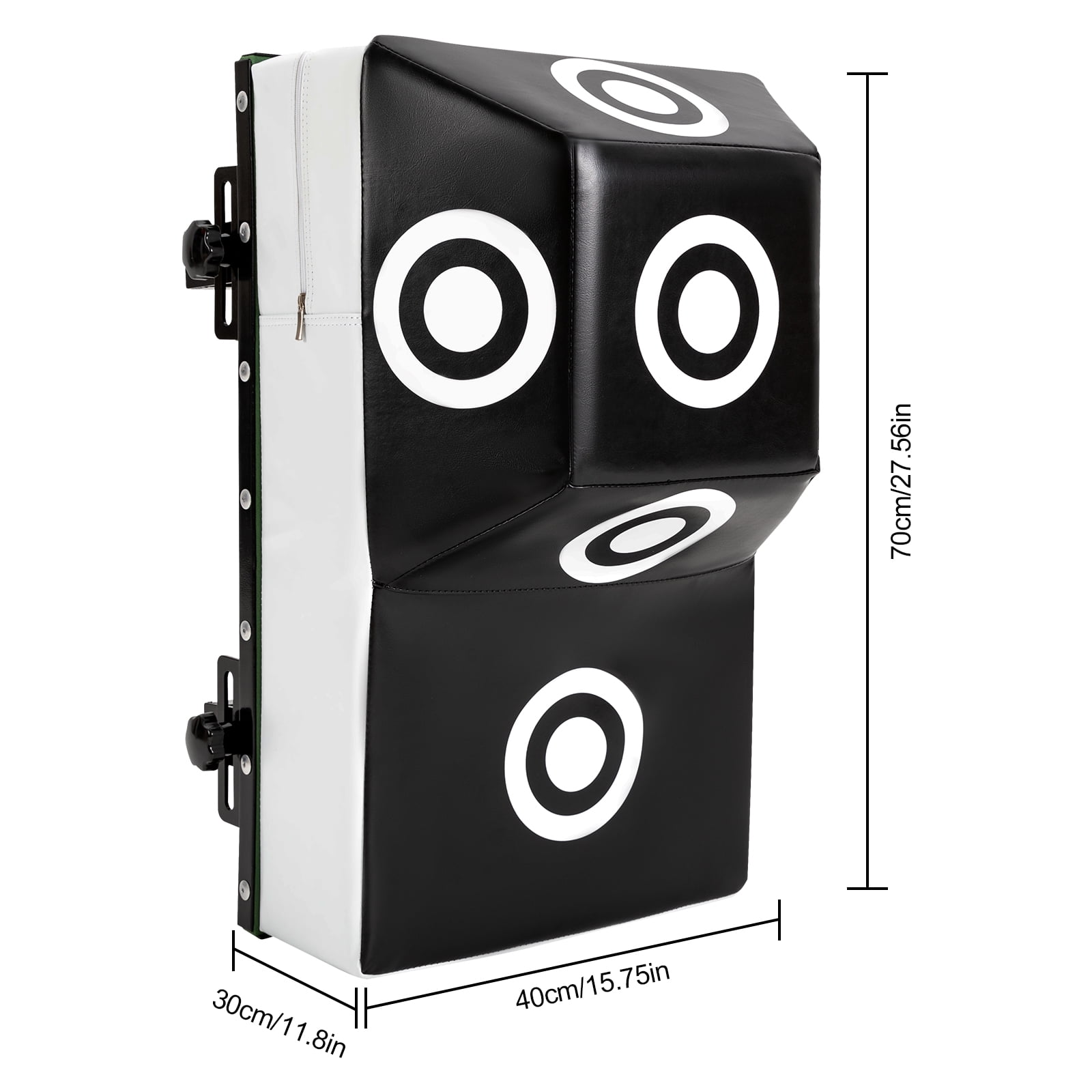 Wall Mount Boxing Training Bag, Uppercut Boxing Training Punching Target, Heavy Punching Bag for Adults for Bedroom/Living Room/Gym（Black and White, 15.75*11.81*27.56inch）