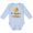 AE-Light Blue, variant on St. Augustine Florida Orange in Heart Boys or Girls Long Sleeve Baby Bodysuit