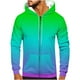 thumbnail image 1 of Sudadera con capucha para hombre, informal, a la moda, con cremallera, estampado degradado, manga larga, sudadera con capucha, blusa de poliéster para hombre, 1 of 4