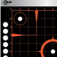 thumbnail image 2 of Ez Aim Adhesive Splash Reactive Paper Shooting Targets, Accuracy Grid, 12"W X 12"H, 4-Pack, Black/Orange, 2 of 6