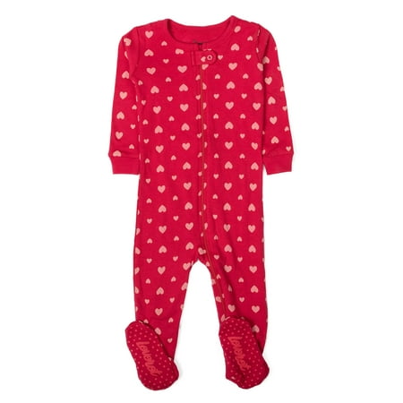 

Leveret Hearts Footed Pajama Sleeper 100% Cotton 6-12 Months