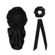 thumbnail image 1 of Gorro de dormir Yinane Gorro largo de raso negro, 1 of 8