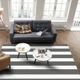 thumbnail image 4 of Striped Area Rug 5'x7' Simple Stipe Grey and White Washable Area Rugs Non Shedding Floor Carpet Rubber Backing Non-Slip Indoor Mats for Living Room Bedroom Kitchen, 4 of 8