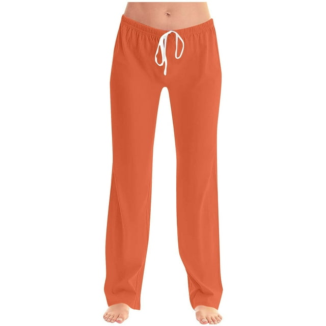FAIWAD Pantalon de Pyjama Femme Décontracté Confortable Ample Pantalon de Maison Extensible à Cordon Bas de Pyjama Pantalon Tenue d'Intérieur