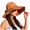Orange, variant on Women's Wide Brim Sun Hat with Long Tail Bow , Lightweight Packable Summer Bucket for Beach, Travel, Outdoor (Red, One Size)