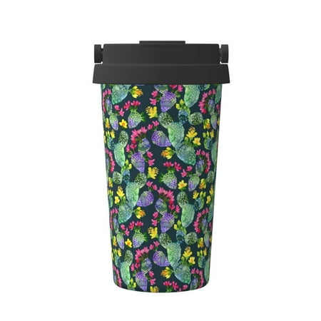

Junzan Watercolor Cactuses for Stainless Steel Vacuum Insulated Tumbler - Reusable Insulated Cold Brew Iced Coffee Cup Thermos -Gifts for Women Men Him Her
