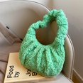 thumbnail image 2 of Lindo Mini Bolso Piel Sintética Mano Peludo Lana Cordero para Mujer Dama, 2 of 9