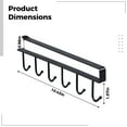 thumbnail image 4 of 2 Pcs of Under Cabinet Coffee Mug Holder, Black Iron Multi-Functional Kitchen Cupboard Organizer, No-Drill Installation, Coffee Cup Hooks for Hanging Under Cabinet, Space-Saving Design, 4 of 5