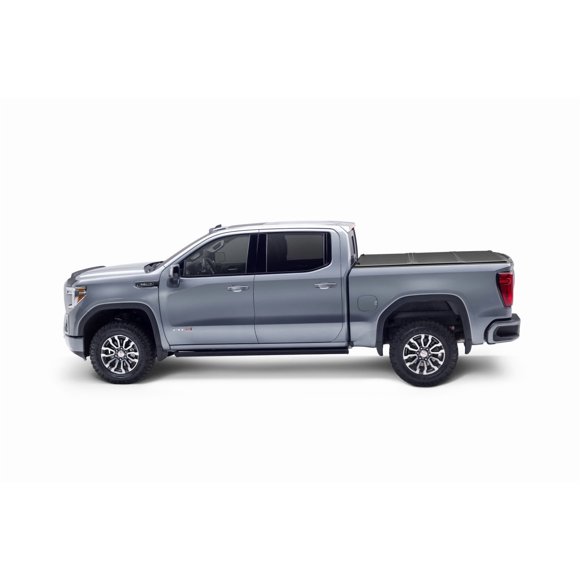 Fits 2005-2021 Nissan Frontier UnderCover Tonneau Cover TR56011 Triad; Hard Folding; 2 Folds/3 Panels; Not Hinged In Front; Non-Locking; Black; Aluminum; Works Without Tool Boxes