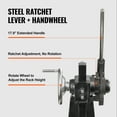 thumbnail image 4 of VEVOR Arbor Press, 3 Ton Ratchet Type Arbor Press, Ratchet Leverage Arbor Press with Handwheel, 12.2" Maximum Height, Cast Iron Manual Desktop Punch Press, 4 of 9