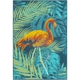 thumbnail image 2 of Unique Loom Outdoor Coastal Collection Area Rug - Flamingo (4' 1" x 6' 1" Rectangle Multi/Teal), 2 of 9