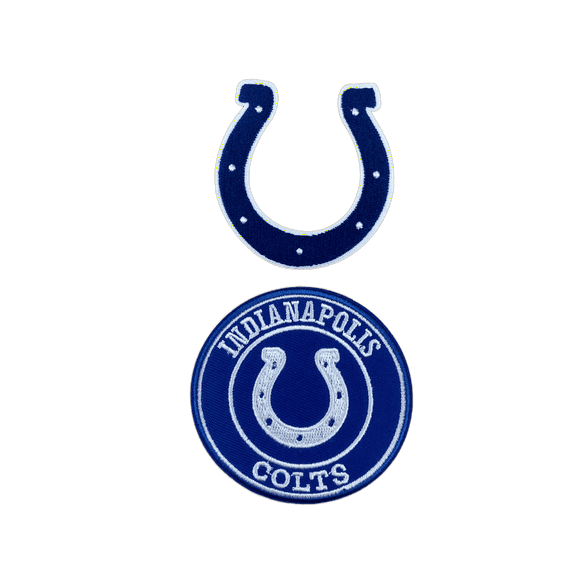Indianapolis Colts Embroidered Iron-on Patch Set of 2