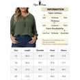 thumbnail image 6 of Unique Bargains Women's Plus Size Tie Neck Tassel Self Flutter Sleeve Blouses Tops 1X Army Green, 6 of 6
