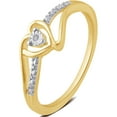 thumbnail image 3 of Diamond Accent Gold-Tone Heart Fashion Ring, 3 of 3