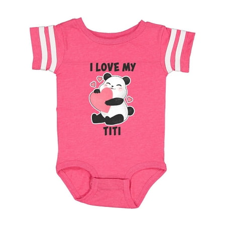

Inktastic I Love My Titi with Panda Illustration Gift Baby Boy or Baby Girl Bodysuit