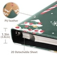 thumbnail image 3 of FORMRS 3 Ring Photo Album 4"x6" Self Adhesive Large Capacity PU Leather Cover, Green Christmas Gingerbread, 3 of 8