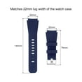 thumbnail image 2 of Uxcell Rubber Watch Band 22mm Width Silicone Watch Strap for Gear S3 Classic, Gear S3 and GT/Smart Watch, Dark Blue, 2 of 5