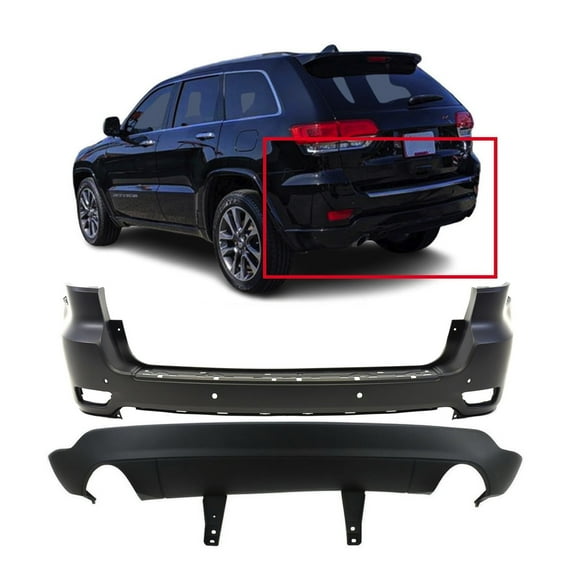 DCP Rear Bumper Cover Kit for 2014-2015 Jeep Grand Cherokee Dual Exhaust CH1100985