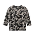 thumbnail image 3 of Grblisyd Girls Casual 3/4 Sleeve T Shirts Kids Floral Print Crewneck Tops Fashion Tees, 3 of 4