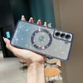 thumbnail image 3 of for Samsung Galaxy S21 Case Magnetic Phone Cases [Compatible with Magsafe], Soft Luxury Gradient Glitter Cute Heart Plating Bling Shockproof Cover for Women Girls-Blue, 3 of 13