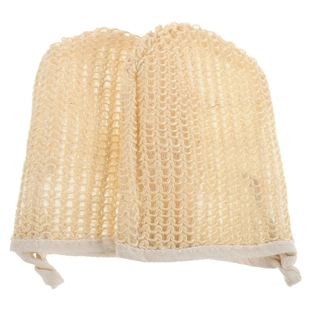 2 manoplas de baño, guantes exfoliantes para piel muerta, guantes exfoliantes, guantes pequeños, guantes exfoliantes de ducha, guantes de ducha para mujeres, hombres, guantes exfoliantes corporales