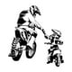 thumbnail image 2 of Calcomanía de pared de motocross decorativa de PVC para motocicleta, auto, moto, murales adhesivos para pared S, 2 of 9