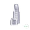 Gailware 100 Pack 12 oz Clear Plastic Cups with Strawless SipLids, BPA