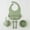 Olive Green, variant on SnuggleLeaf Silicone Baby Feeding Set - BPA Free, Waterproof Silicone Infant Bib, Complete Kid's Mealtime Kit with Suction Bowl, 5 Piece