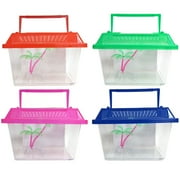 Aquarium Starter Kit Fish Tank 0.3 Gallon Carrier Reptile Turtle Frog Terrarium