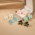 thumbnail image 2 of NICKSUN Vintage Flower Earrings for Women Colorful Drip Oil Flower Stud Earrings Enamel Lightweight Earring Trendy Irregular Statement Floral Earrings Fashion Jewelry, 2 of 8