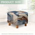 thumbnail image 5 of Jiueut Marble Print Slipcover for Ottoman, Removable Footstool Decoration with Elastic Band Non Slip Rectangular Furniture Protection for Footrest Sofa, 5 of 7
