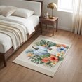 thumbnail image 4 of Entryway Rug 2'x3', Tropical Plants Pumpkins Kitchen Runner Rugs Non-Slip Carpet Mats, Summer Fall Farmhouse Palm Leaves Bedside Rugs Runners Washable Floor Carpet for Bathroom Laundry Room, 4 of 8