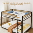 thumbnail image 5 of Zimtown Full-over-Full Bunk Bed, Low Profile Junior Bunk Bed Frame, Black, 5 of 10