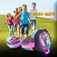 thumbnail image 3 of Hoverstar Flash Wheel Certified Hover board 6.5 In. Bluetooth Speaker with LED Light Self Balancing Wheel Electric Scooter , Chrome Pink, 3 of 7