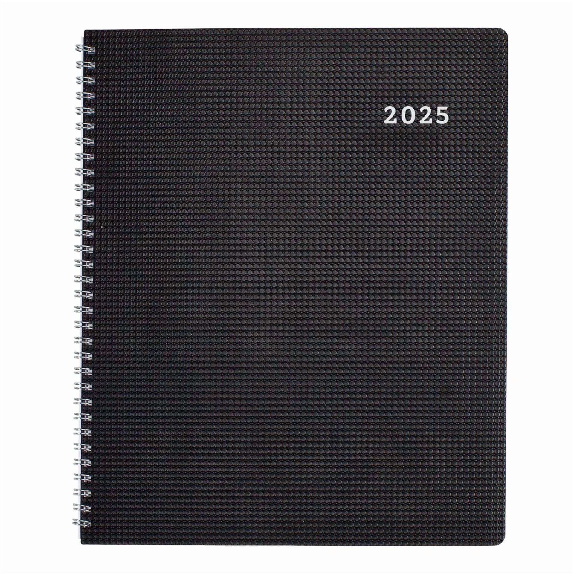 2025 Duraflex Weekly Planner 12 Month Appointment Book Black 11X8.5 Inches