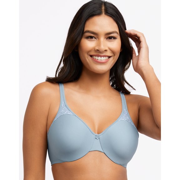 Women's Bali 3385 Passion for Comfort Minimizer Underwire Bra (Soft Blue Grey 36C)