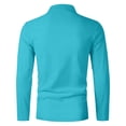 thumbnail image 5 of BRGZLK Men's Long Sleeve Tops 2026 Fall Winter Button Down Collared Printed Lightweigt Breathable Golf Sports Tee Shirt Outdoor Workout Casual Pullover T-shirt Sky Blue 2XL, 5 of 5