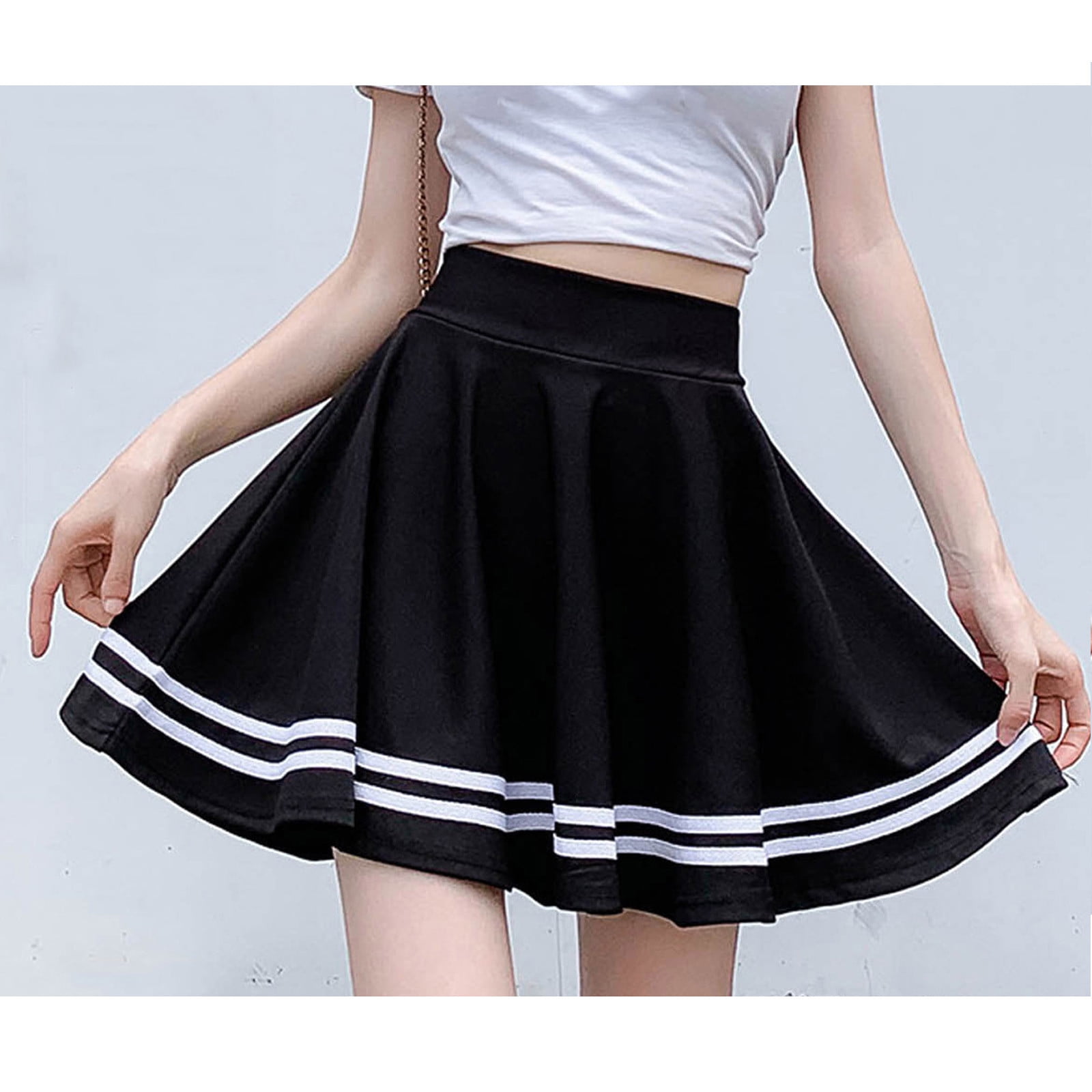 Womens Tennis Skirt High Waisted Japan Uniform Pleated