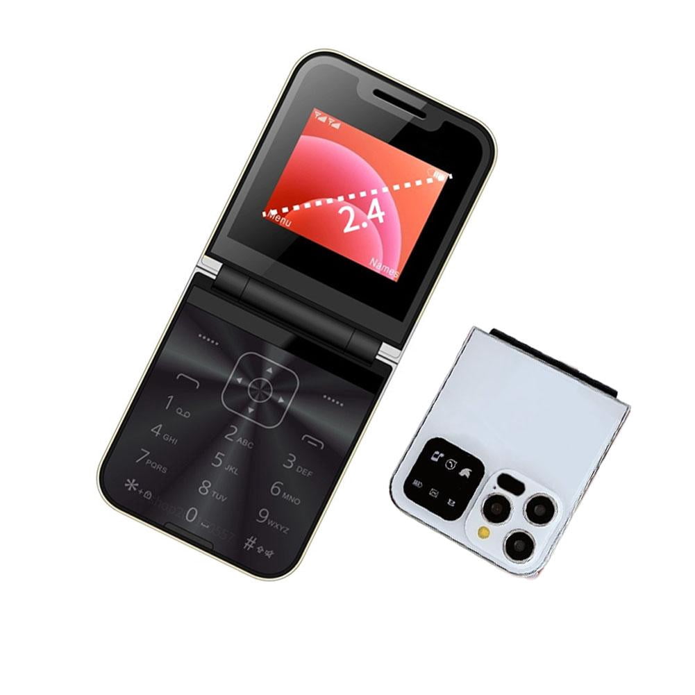 Mini Flip Phone 2.4-inch Screen Dual SIM Dual Standby Type-C Foldable Phone