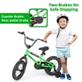 thumbnail image 4 of Korimefa Kids Bike, 12 inch Kids Bike BMX Style Bicycle with Training Wheels Coaster Brake for 2 3 4 Years Old Toddlers Boys Girls Multiple Colors (Green), 4 of 16