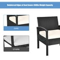 thumbnail image 6 of Gymax 3PCS Rattan Patio Conversation Set Outdoor Furniture Set w/ Storage Table, 6 of 9