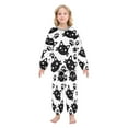 thumbnail image 2 of BZSMCE Unisex Fluffy Pajama Set Cat Paw Pop Art Printed, 2 of 8