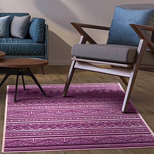 Alfombras NonSkid (NonSlip) 2X4 Rubber Backing Moroccan Geometric Low