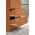 thumbnail image 2 of Hodedah Two Door Wardrobe with Two Drawers and Hanging Rod, Cherry, 2 of 8