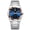 Rose blue surface, variant on Men's watch with steel band, ultra-thin design, dual calendar, waterproof, luminous quartz watch, trendy and fashionable business men's wristwatch